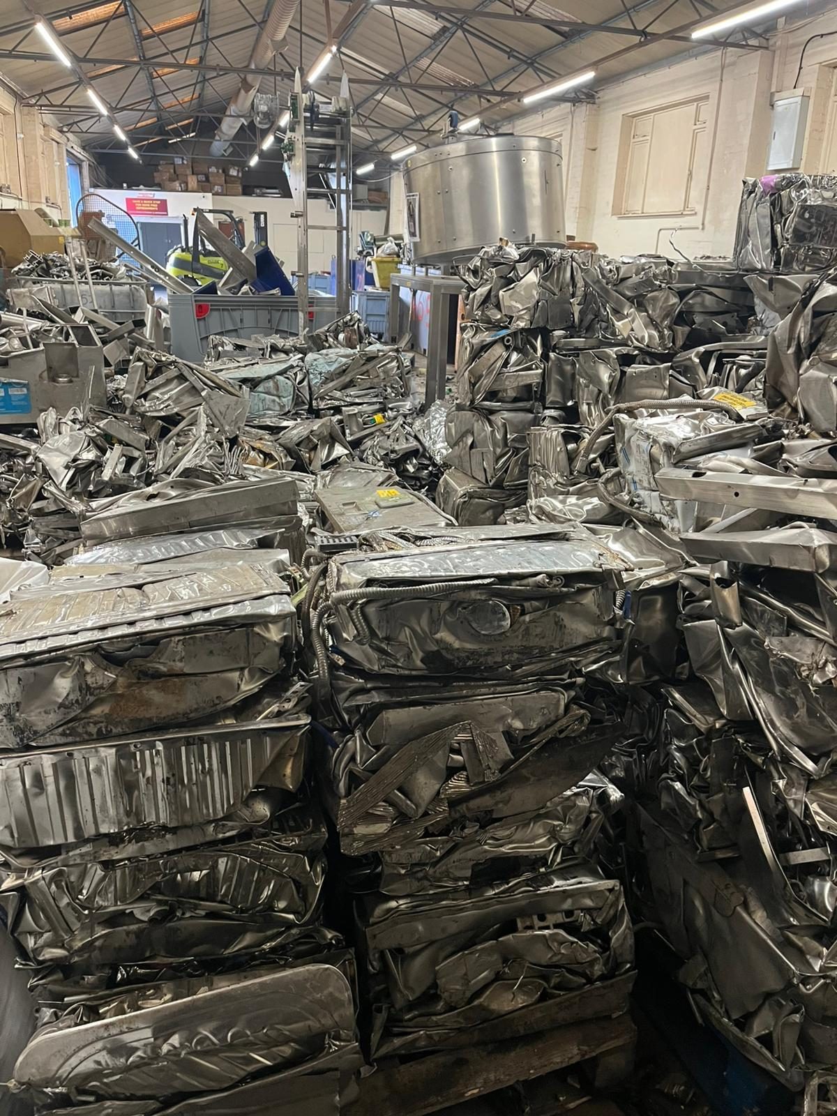 Baled stainless steel scrap at QuickStop Metals